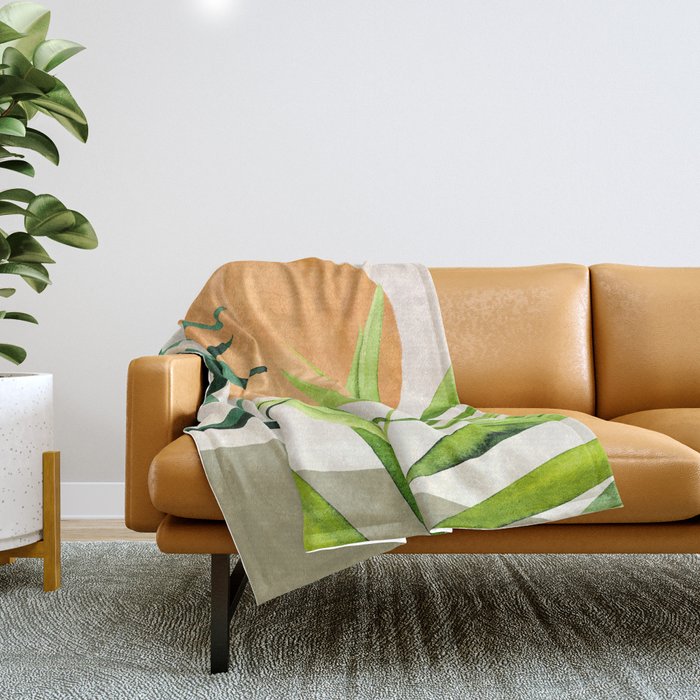 tropical sun Throw Blanket Gallery Image 1
