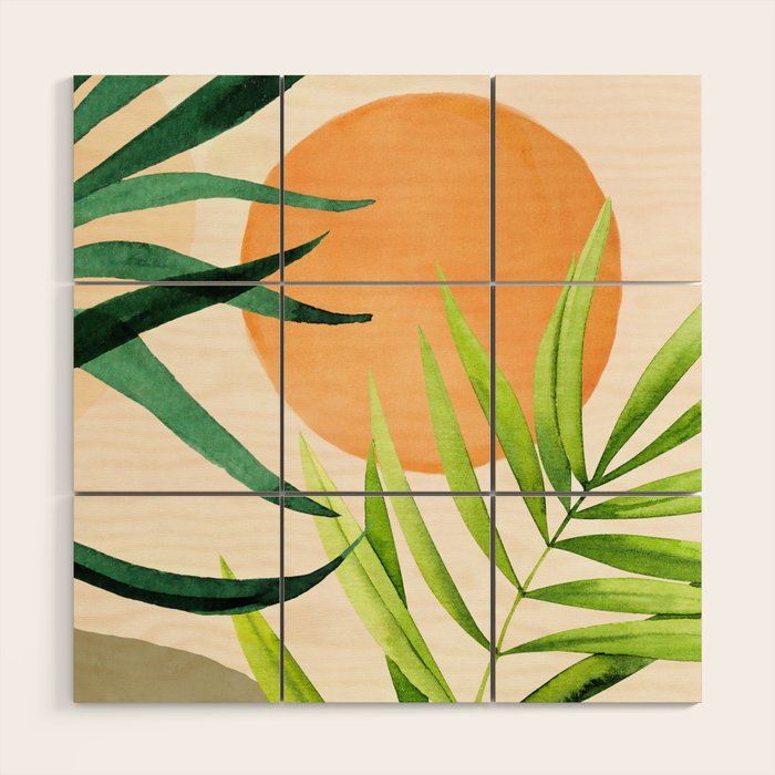 tropical sun Wood Wall Art Gallery Image 1