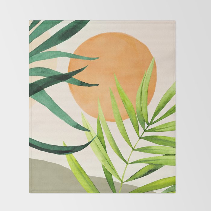 tropical sun Throw Blanket Gallery Image 2