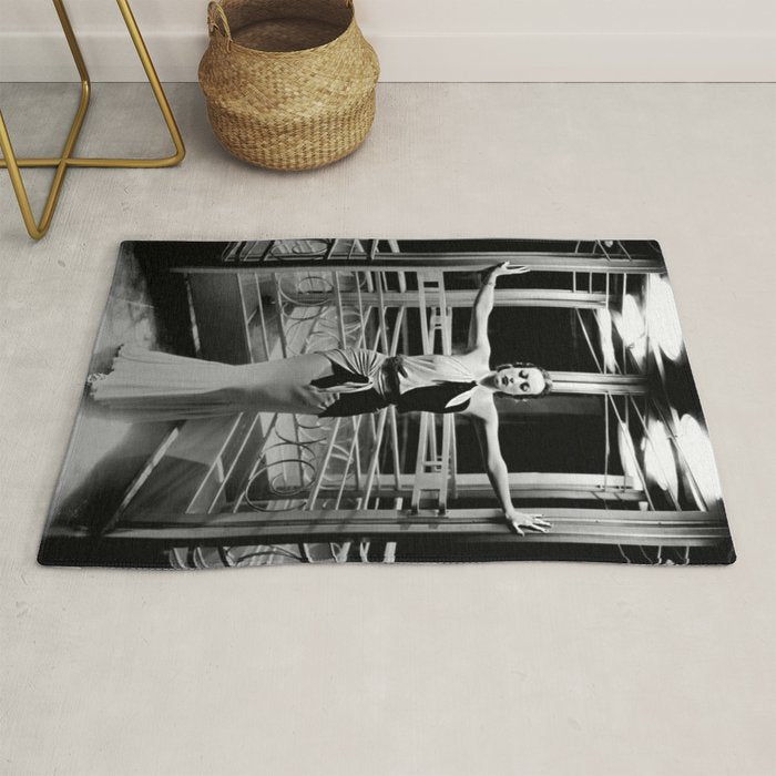 Joan Crawford, Hollywood Starlet Grand Hotel black and white photograph / art photography Rug Gallery Image 1