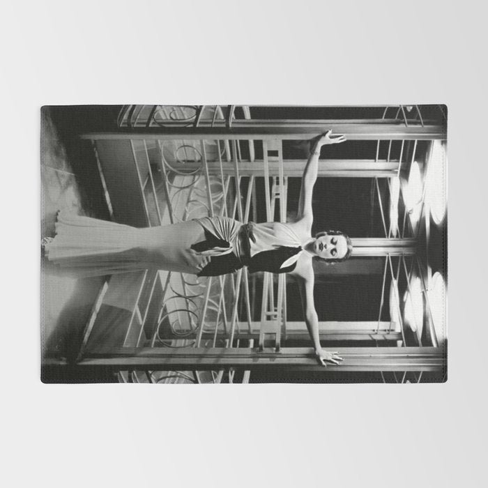 Joan Crawford, Hollywood Starlet Grand Hotel black and white photograph / art photography Rug Gallery Image 2