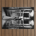 Joan Crawford, Hollywood Starlet Grand Hotel black and white photograph / art photography Outdoor Rug Gallery Image 1