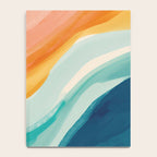 Pink, Yellow, Blue, Watercolor Abstract Sunrise Waves Notebook Gallery Image 4