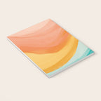 Pink, Yellow, Blue, Watercolor Abstract Sunrise Waves Notebook Gallery Image 3
