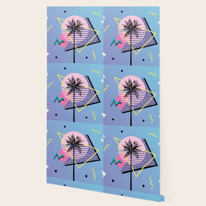 Memphis pattern 46 - 80s / 90s Retro / Palm Tree Wallpaper Gallery Image 2