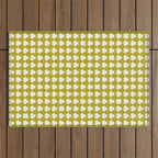 Clovers XX Chartreuse Botanical Pattern Outdoor Rug Gallery Image 1