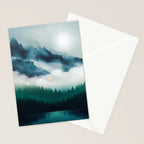 Midnight Moon Reflection Stationery Card Gallery Image 2