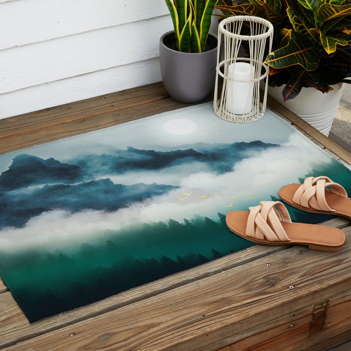 Midnight Moon Reflection Outdoor Rug Gallery Image 2