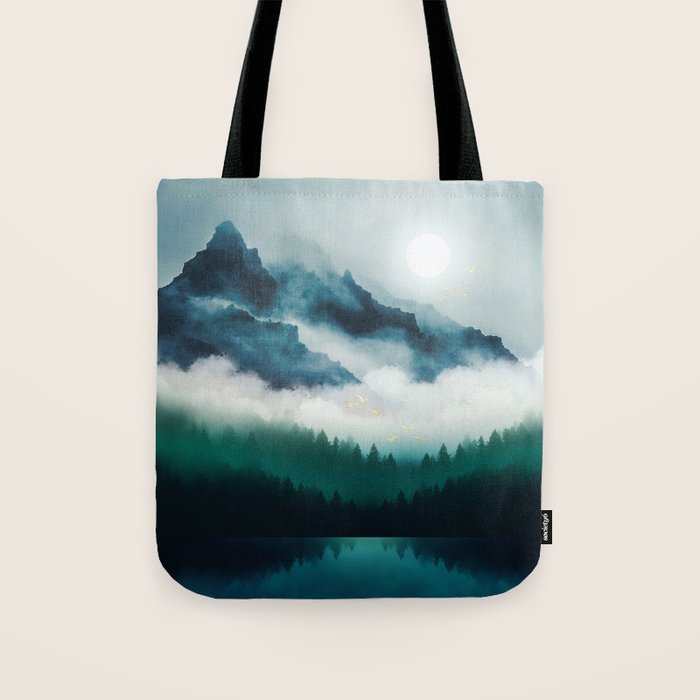 Midnight Moon Reflection Tote Bag Gallery Image 1