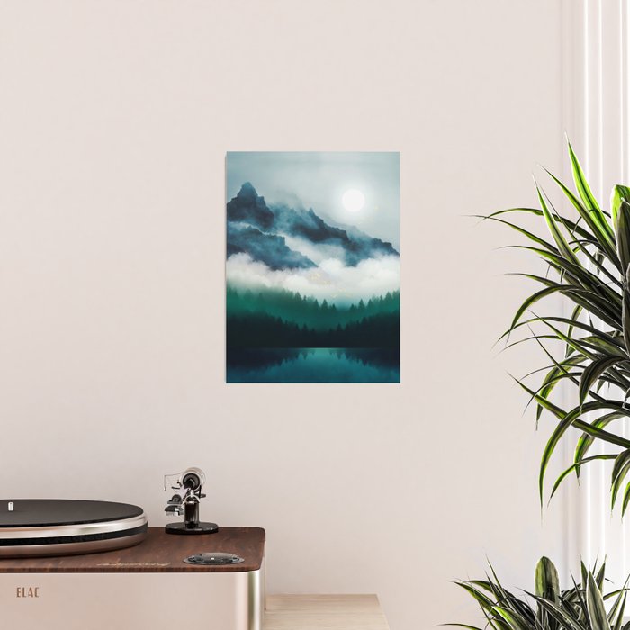 Midnight Moon Reflection Poster Gallery Image 2
