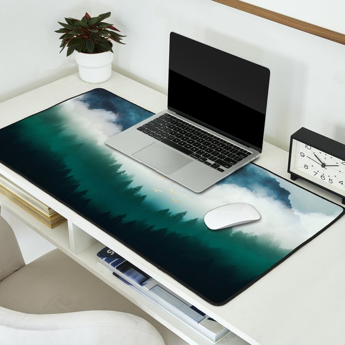 Midnight Moon Reflection Desk Mat Gallery Image 2
