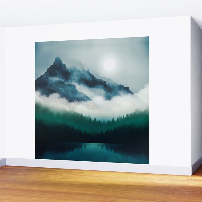 Midnight Moon Reflection Wall Mural Gallery Image 2