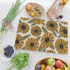 Floral Pattern / Turmeric Yellow & Green Cutting Board Gallery Image 2