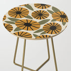Floral Pattern / Turmeric Yellow & Green Side Table Gallery Image 2