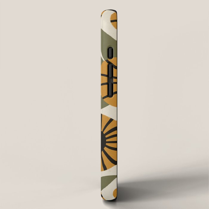 Floral Pattern / Turmeric Yellow & Green iPhone Case Gallery Image 2