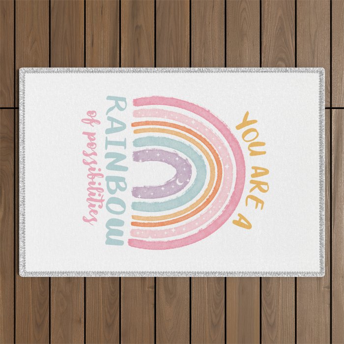 You are a Rainbow of Possibilities Outdoor Rug Gallery Image 1