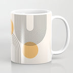Mid Century Modern Geometric 70 (Rainbow and Sun Abstraction) Coffee Mug Gallery Image 1