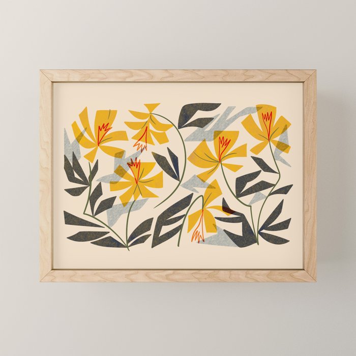 Wild Yellow Lilies Mini Art Print Gallery Image 1