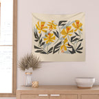 Wild Yellow Lilies Wall Tapestry Gallery Image 2