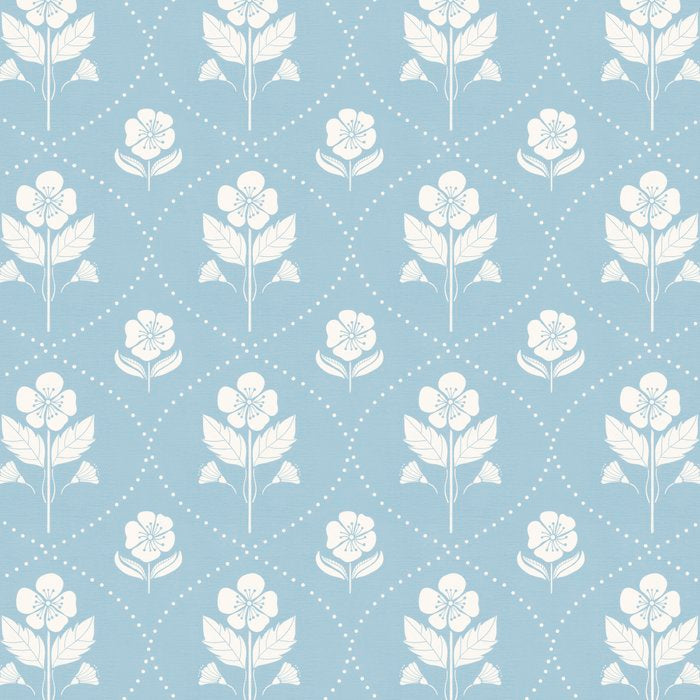 Delicate Blue Floral Pattern Coffee Mug Gallery Image 2