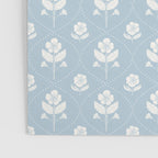 Delicate Blue Floral Pattern Poster Gallery Image 3