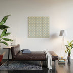 Delicate Blue Floral Pattern Wood Wall Art Gallery Image 2