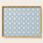Delicate Blue Floral Pattern Serving Tray Gallery Image 1
