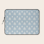 Delicate Blue Floral Pattern Laptop Sleeve Gallery Image 1