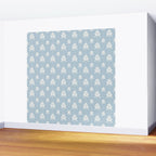 Delicate Blue Floral Pattern Wall Mural Gallery Image 2