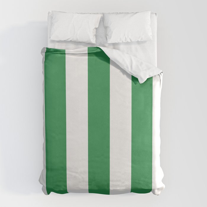 Green and White Stripe Pattern Duvet Cover Gallery Image 6