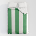 Green and White Stripe Pattern Duvet Cover Gallery Image 6