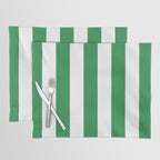 Green and White Stripe Pattern Placemat Gallery Image 1