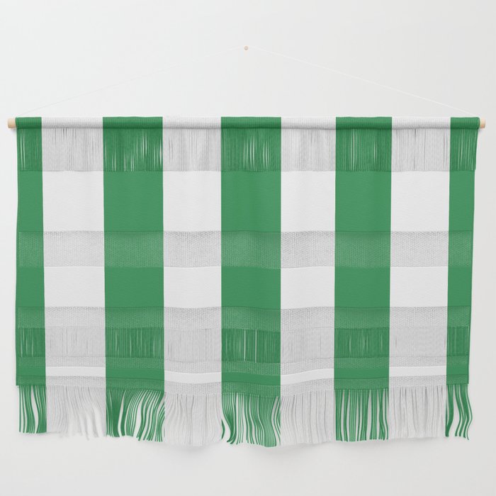Green and White Stripe Pattern Wall Hanging Gallery Image 1