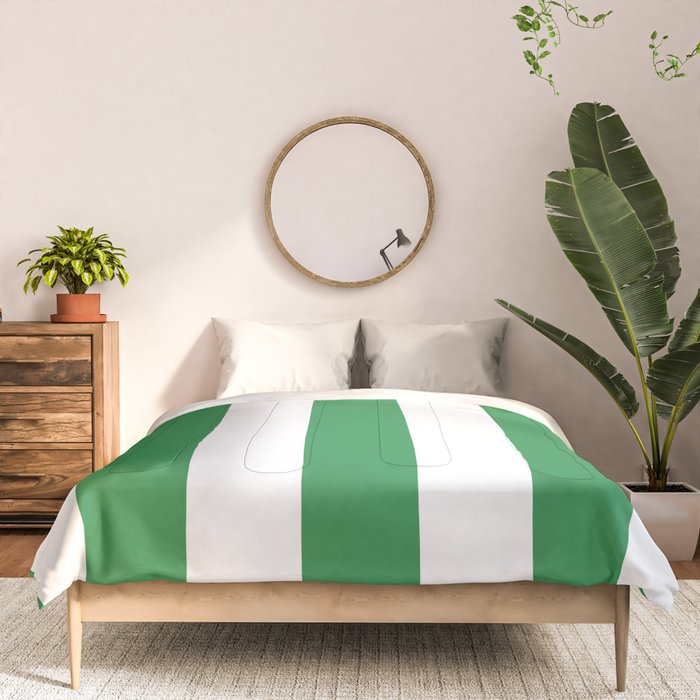Green and White Stripe Pattern Comforter Gallery Image 3