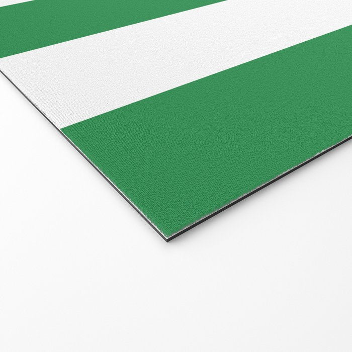 Green and White Stripe Pattern Welcome Mat Gallery Image 2