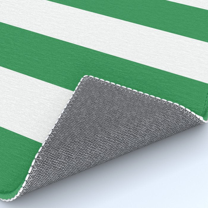 Green and White Stripe Pattern Rug Gallery Image 4