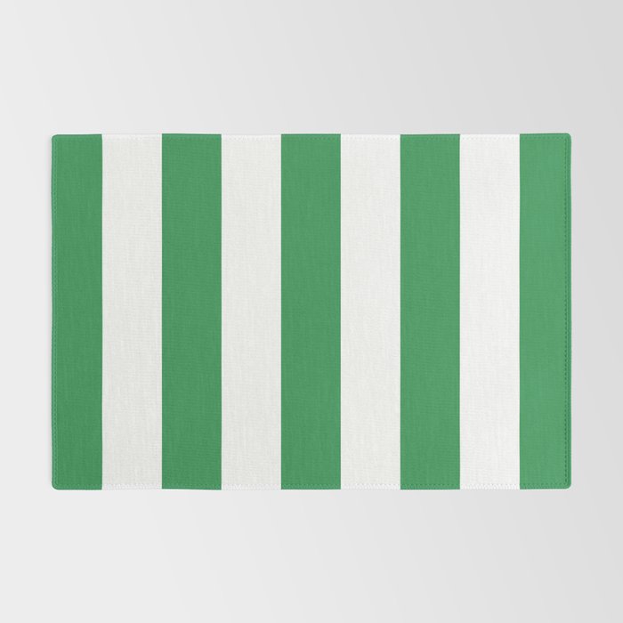 Green and White Stripe Pattern Rug Gallery Image 2