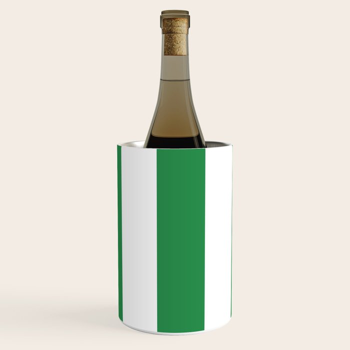 Green and White Stripe Pattern Wine Chiller Gallery Image 3