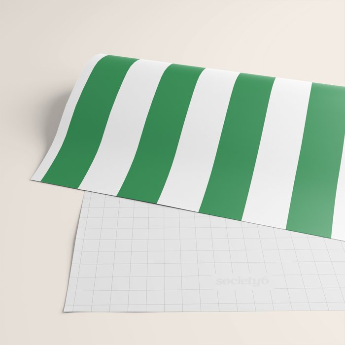 Green and White Stripe Pattern Wrapping Paper Gallery Image 2
