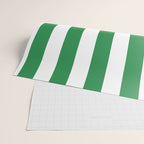 Green and White Stripe Pattern Wrapping Paper Gallery Image 2