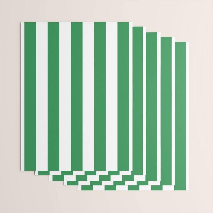Green and White Stripe Pattern Wrapping Paper Gallery Image 3