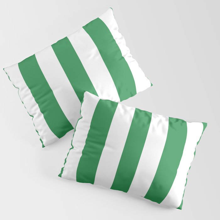 Green and White Stripe Pattern Pillow Sham Gallery Image 3