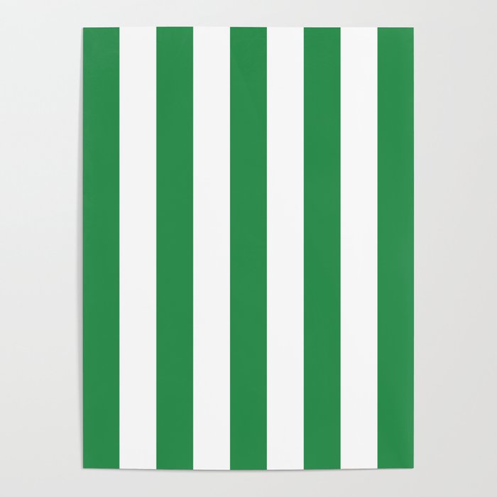 Green and White Stripe Pattern Poster Gallery Image 4