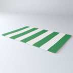 Green and White Stripe Pattern Rug Gallery Image 3