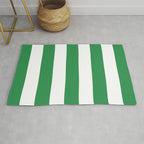 Green and White Stripe Pattern Rug Gallery Image 1