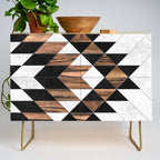 Urban Tribal Pattern No.9 - Aztec - Concrete and Wood Credenza Gallery Image 1