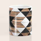 Urban Tribal Pattern No.9 - Aztec - Concrete and Wood Coffee Mug Gallery Image 4
