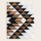 Urban Tribal Pattern No.9 - Aztec - Concrete and Wood Poster Gallery Image 4