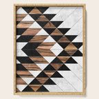 Urban Tribal Pattern No.9 - Aztec - Concrete and Wood Serving Tray Gallery Image 1