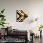 Urban Tribal Pattern No.9 - Aztec - Concrete and Wood Wood Wall Art Gallery Image 2